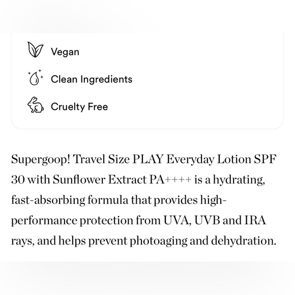 $8❤️‍🔥 Supergoop! PLAY Everyday Lotion SPF30 ☀️🧴 NEW PA++++ Mini Size - Picture 5 of 8